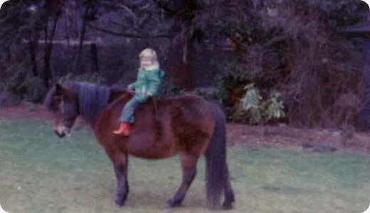 Custom cowboy boot maker Chase DeForest in 1975 on pony.